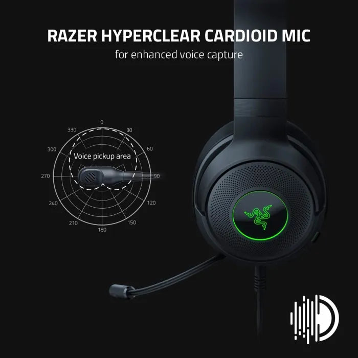 Razer Kraken V3 X Wired USB Gaming Headset - 1.8 Meter / Black