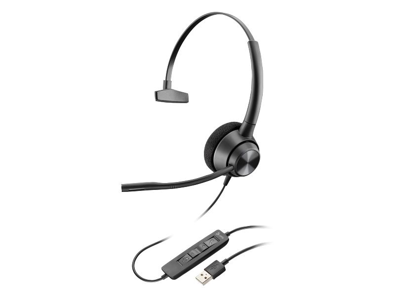 HP Poly EncorePro 310 Headset TAA - Monaural / USB-A