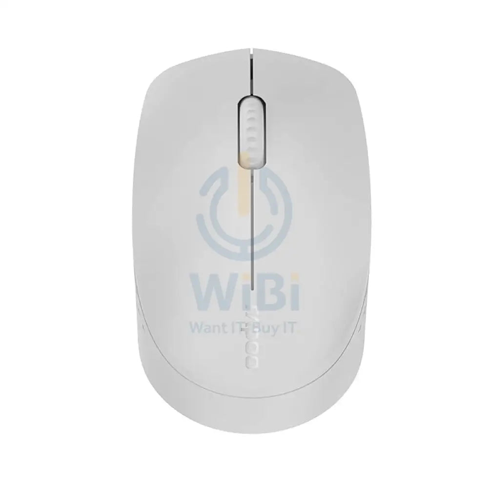 Rapoo M100 Silent Wireless Mouse - 2.4 GHz / 1300 DPI / Bluetooth / USB - Light Grey Accessories > Keyboard & Mouse