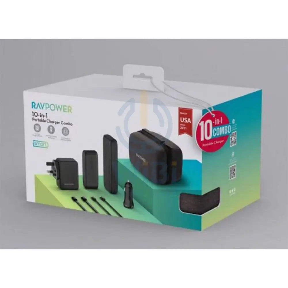 RavPower 10-in-1 Portable Charger Combo RP-PB182 - Black Accessories > Power Adapters