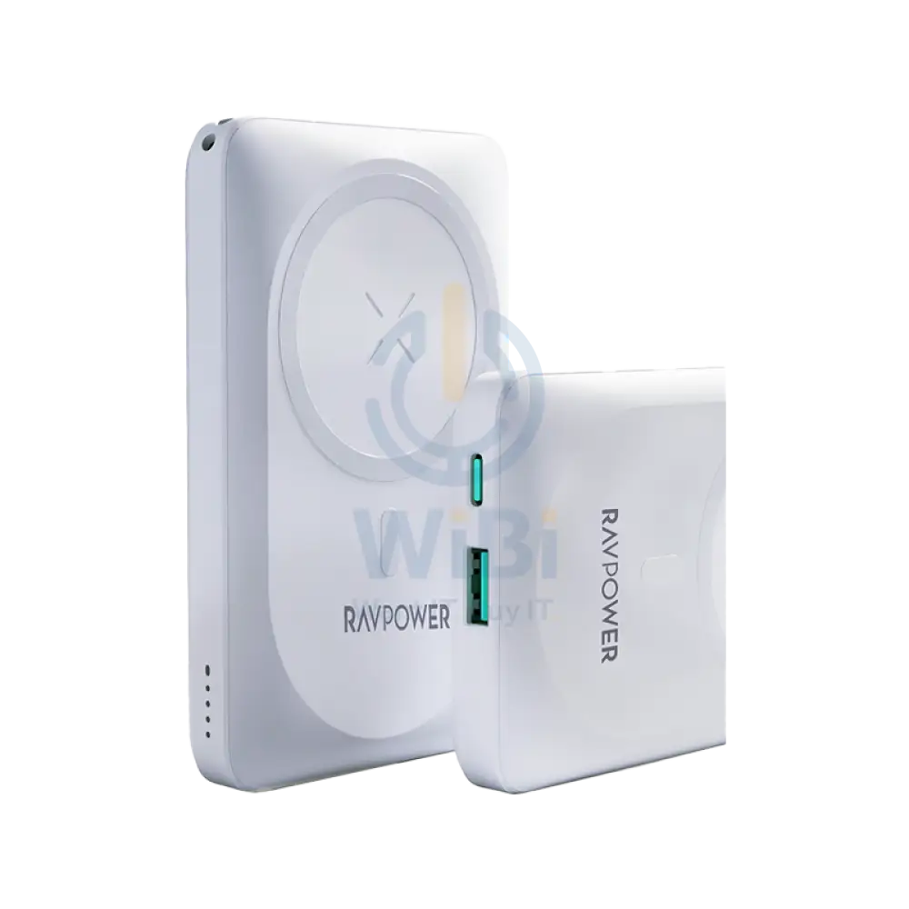 RavPower PD 20W 10000 mAh Magnetic Wireless Power Bank - White Accessories > Power Adapters