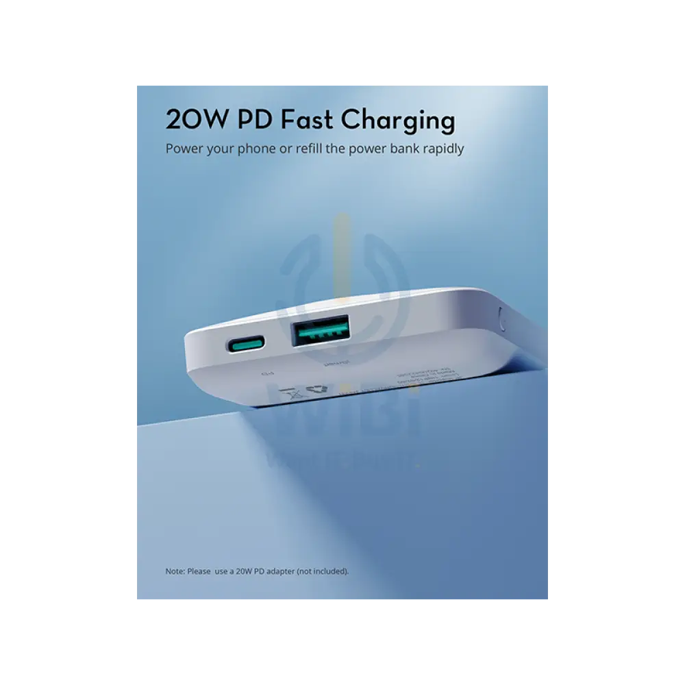 RavPower PD 20W 10000 mAh Magnetic Wireless Power Bank - White Accessories > Power Adapters