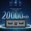 RAVPower PD Pioneer Power Bank - 20000mAh / 15W / 4 Ports / Black Accessories > Power Bank
