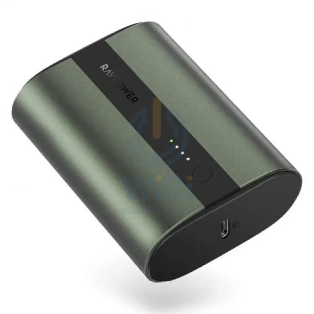 RAVPower PD + QC 2-Port Power Bank - 10,000mAh / 18W / Metallic Green Accessories > Power Adapters