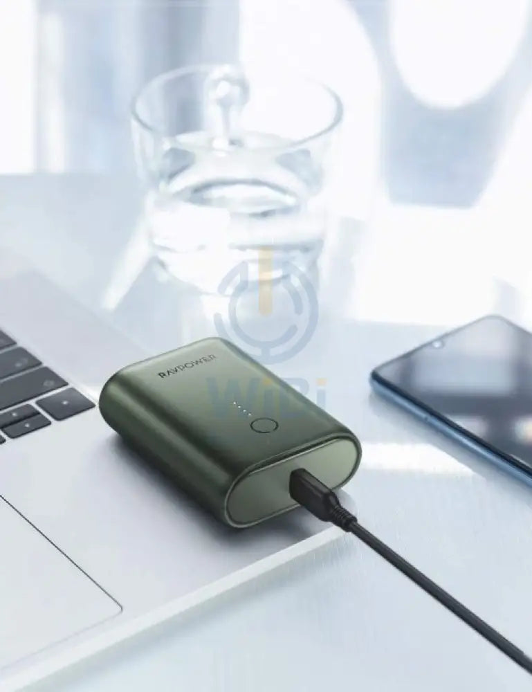 RAVPower PD + QC 2-Port Power Bank - 10,000mAh / 18W / Midnight Green Accessories > Power Bank