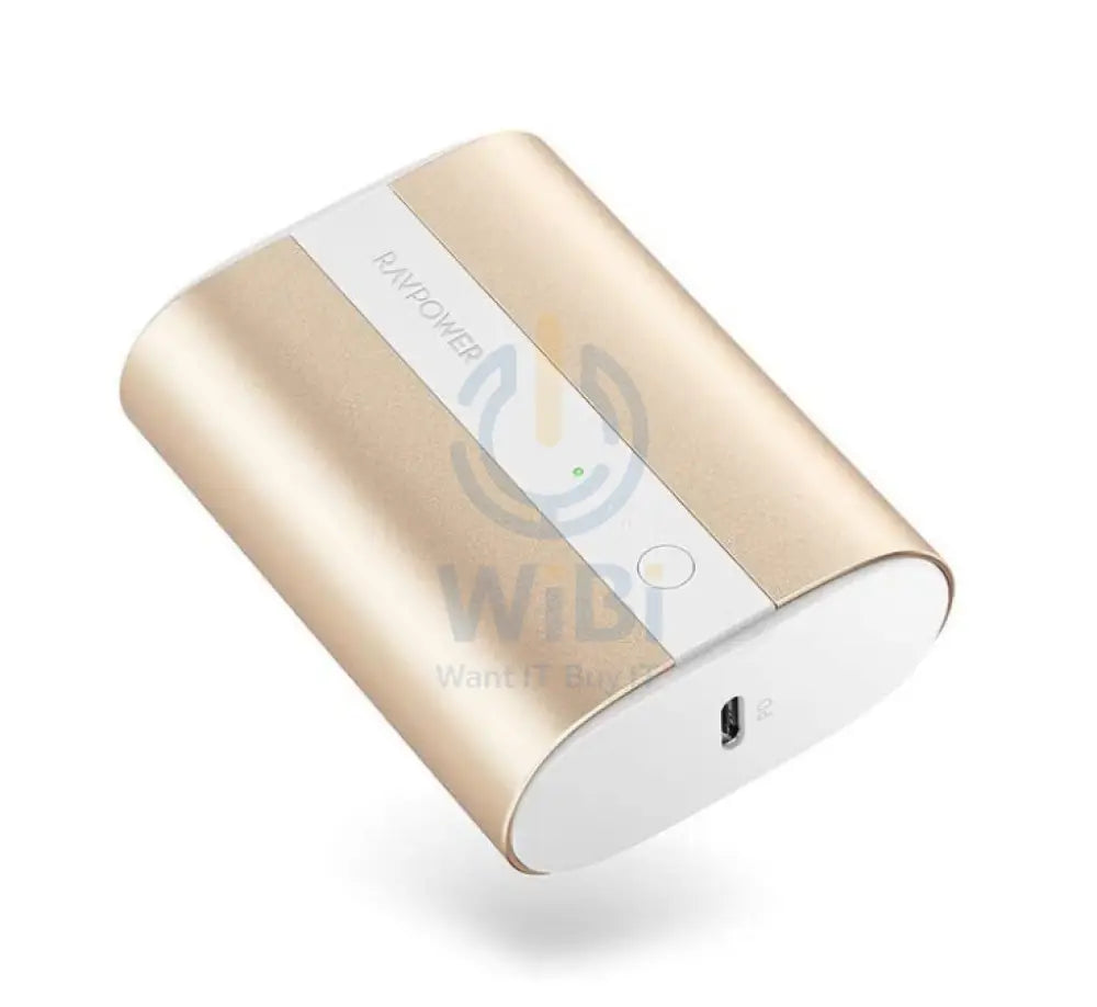 RAVPower RP-PB197 10000mAh PD + QC 2-Port 18W Power Bank - Gold Accessories > Power Adapters