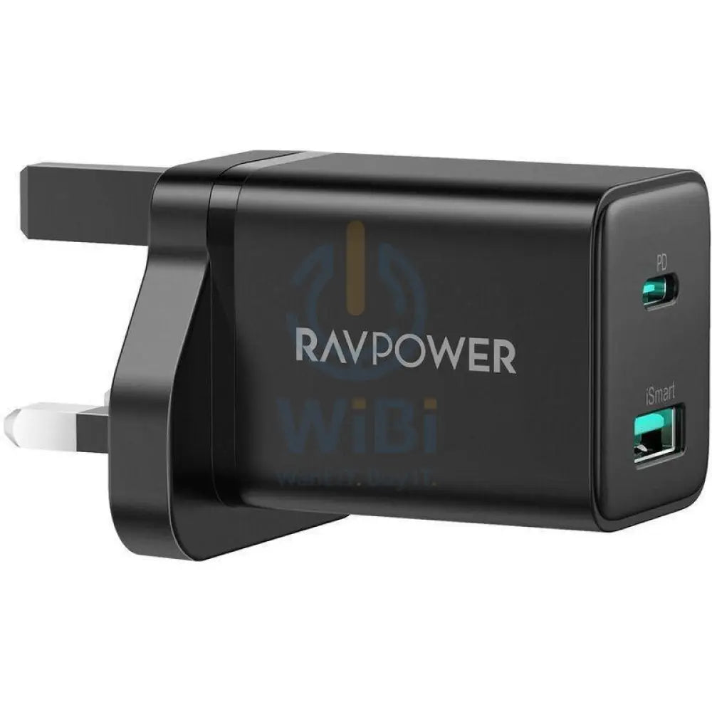 RAVpower RP-PC170 PD 30W Wall Charger 1A1C- Black Accessories > Power Adapters