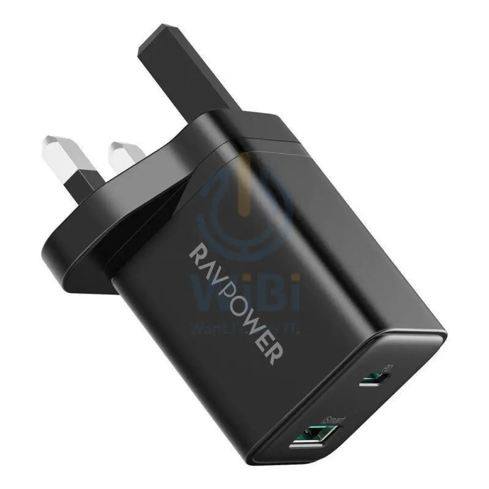 RAVpower RP-PC170 PD 30W Wall Charger 1A1C- Black Accessories > Power Adapters