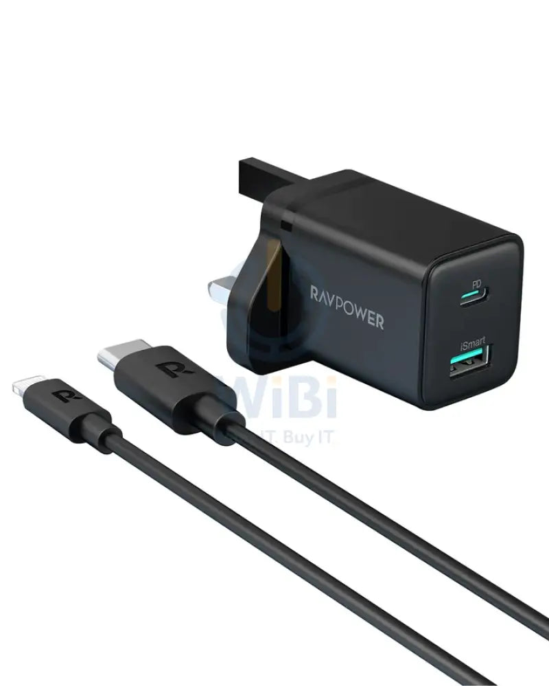RavPower RP-PC173 2-In-1 20W USB-Charger Combo Offline - Black Accessories > Power Adapters