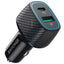 RAVPower RP-VC009 48W Dual Port Car Charger with PD30W + QC3.0 Black Offline Accessories > Power Adapters
