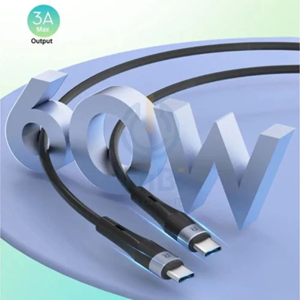 RAVPower Silicone Cable - 1M / 60W / 480Mbps / USB-C - Black Accessories > Cables & Converters > Cables