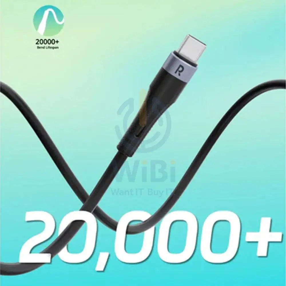 RAVPower Silicone Cable - 1M / 60W / 480Mbps / USB-C - Black Accessories > Cables & Converters > Cables