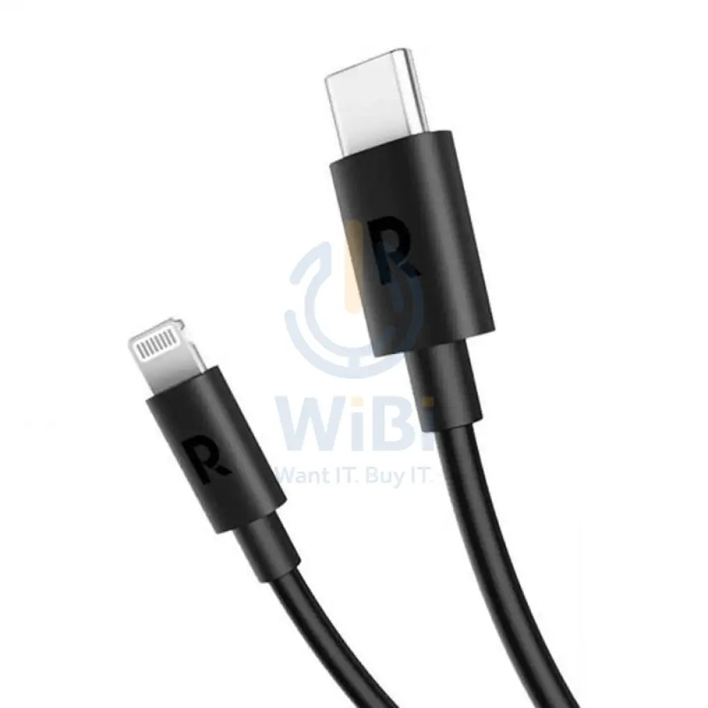 RAVPower TPE Type-C to Lightning Charging Cable - 0.3 Meter / Black Accessories > Cables & Converters > Cables