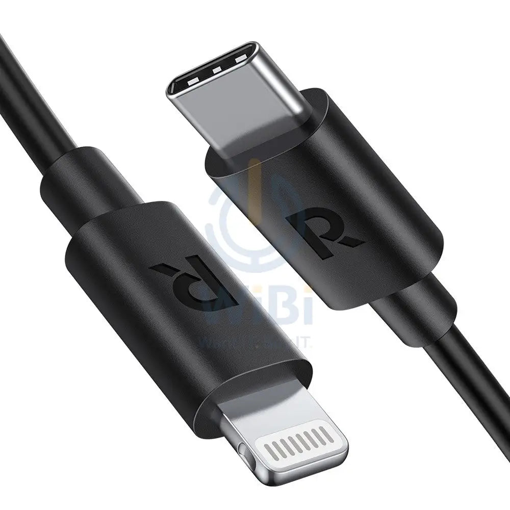 RAVPower TPE Type-C to Lightning Charging Cable - 0.3 Meter / Black Accessories > Cables & Converters > Cables