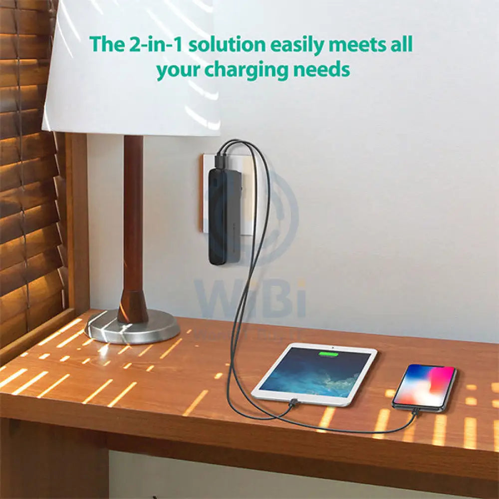 RavPower10000mAh Power Bank With EU & UK Adapter Black (Built-In US Plug) Accessories > Power Adapters