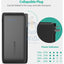 RavPower10000mAh Power Bank With EU & UK Adapter Black (Built-In US Plug) Accessories > Power Adapters
