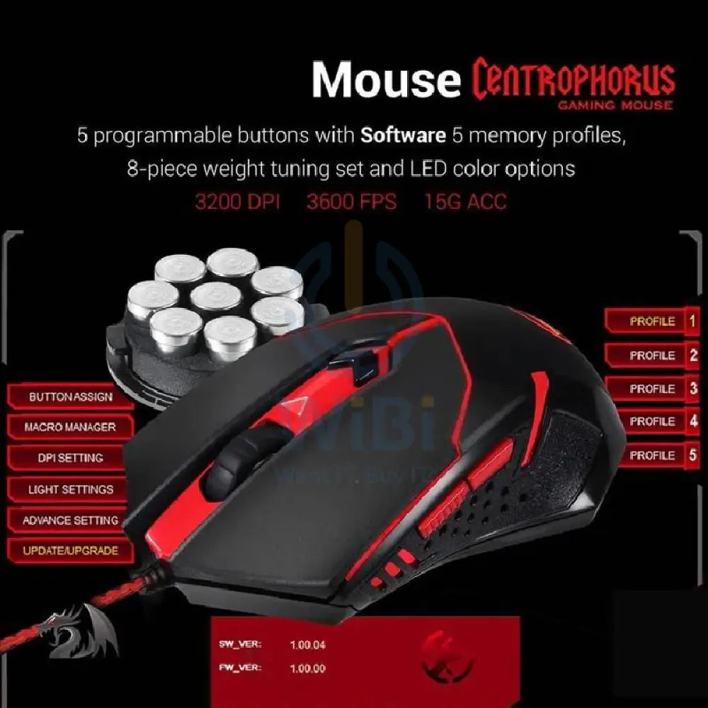 Redragon K552-BB 4 in 1 Mechanical Gaming Combo - 3200 DPI / LED Backlit / Black - KeyBoard Mouse Headset & Mouse Pad