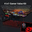 Redragon K552-BB 4 in 1 Mechanical Gaming Combo - 3200 DPI / LED Backlit / Black - KeyBoard Mouse Headset & Mouse Pad