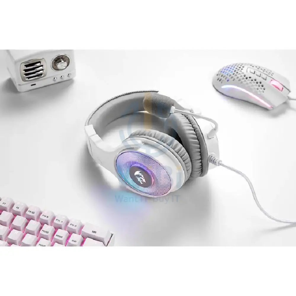 Redragon Pandora Virtual 7.1 RGB Gaming headset with Adapter - White Accessories > Audio > Headphones