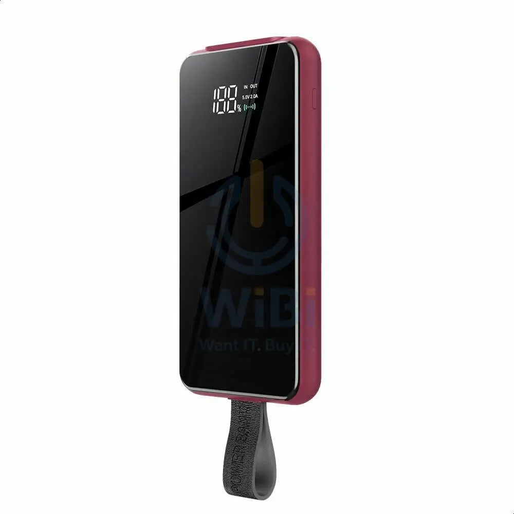 Remax Exploring Wire Power Bank 10000mAh One Charging Port - Red Accessories > Power Adapters