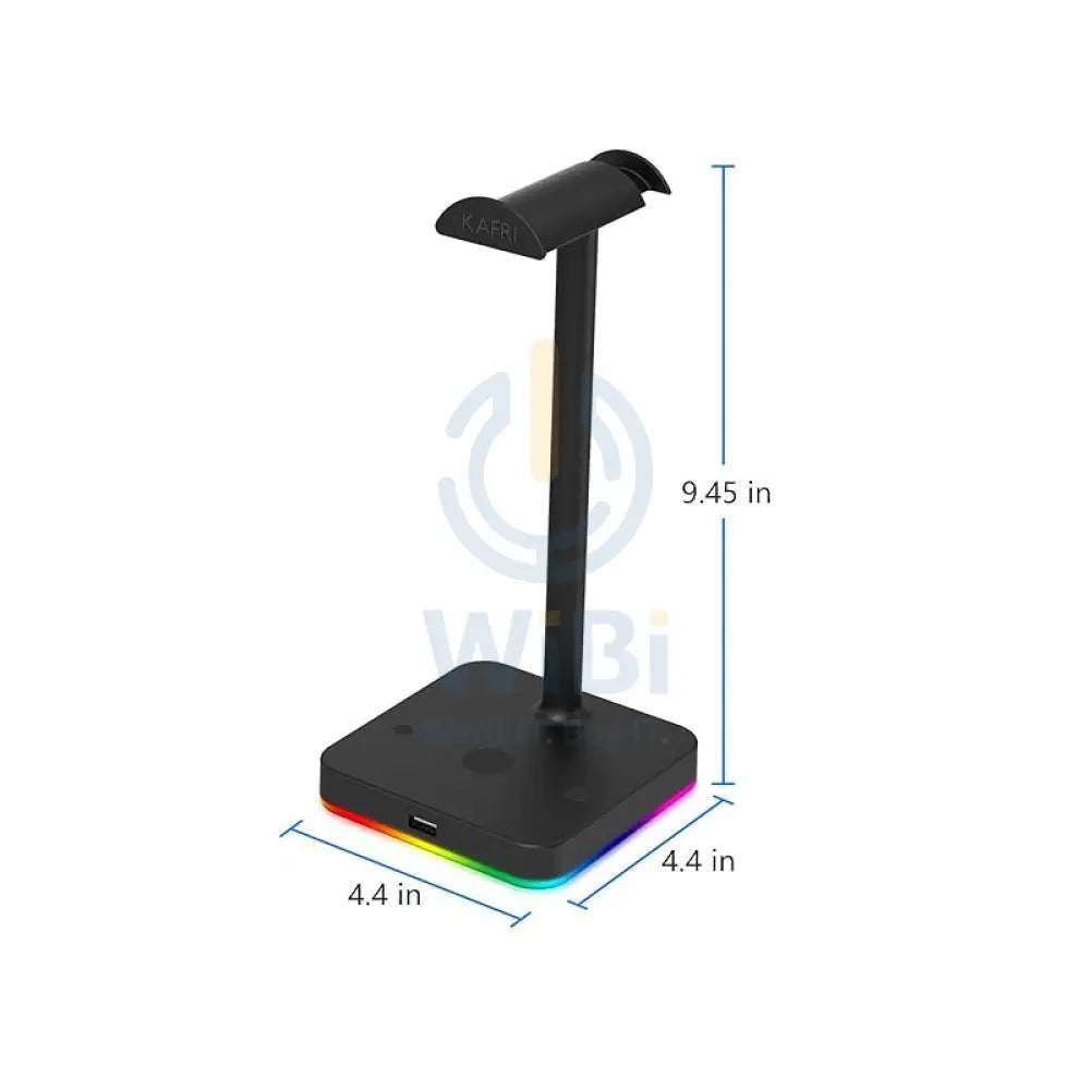 RGB Headphone Stand with USB Hub KAFRI Desk Gaming Headset Holder Hanger Rack with 1 USB2.0 Extension Accessories >