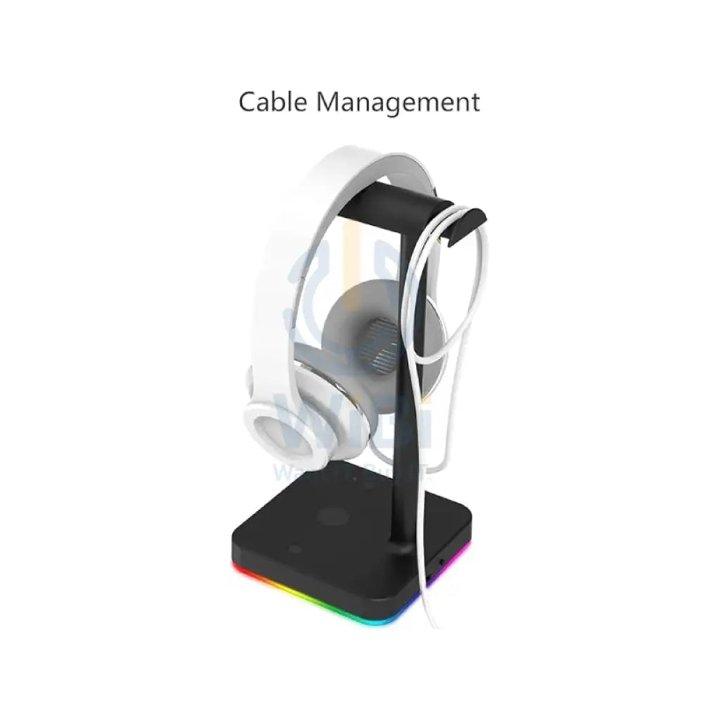 RGB Headphone Stand with USB Hub KAFRI Desk Gaming Headset Holder Hanger Rack with 1 USB2.0 Extension Accessories >