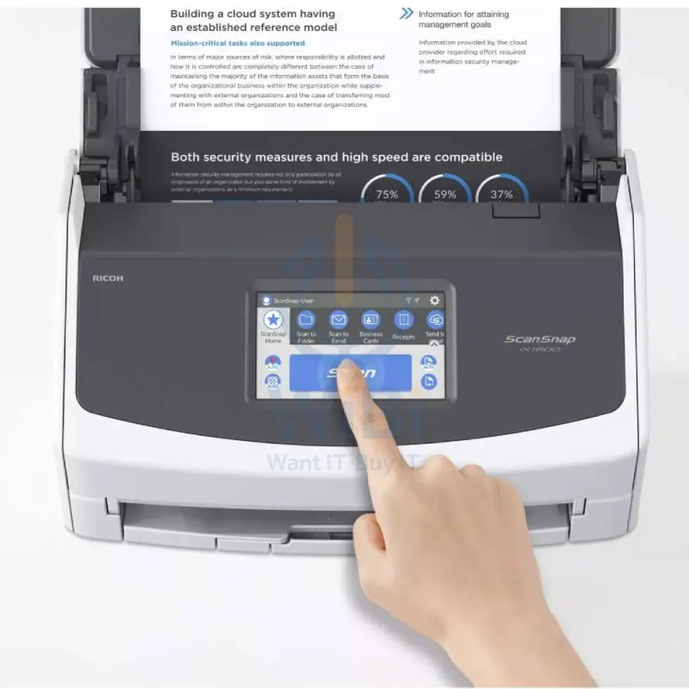 Ricoh ScanSnap iX1600 - 40ppm / 600dpi / A4 / USB / Wi-Fi / Sheetfed ADF Scanner Printers & Scanners > Scanners