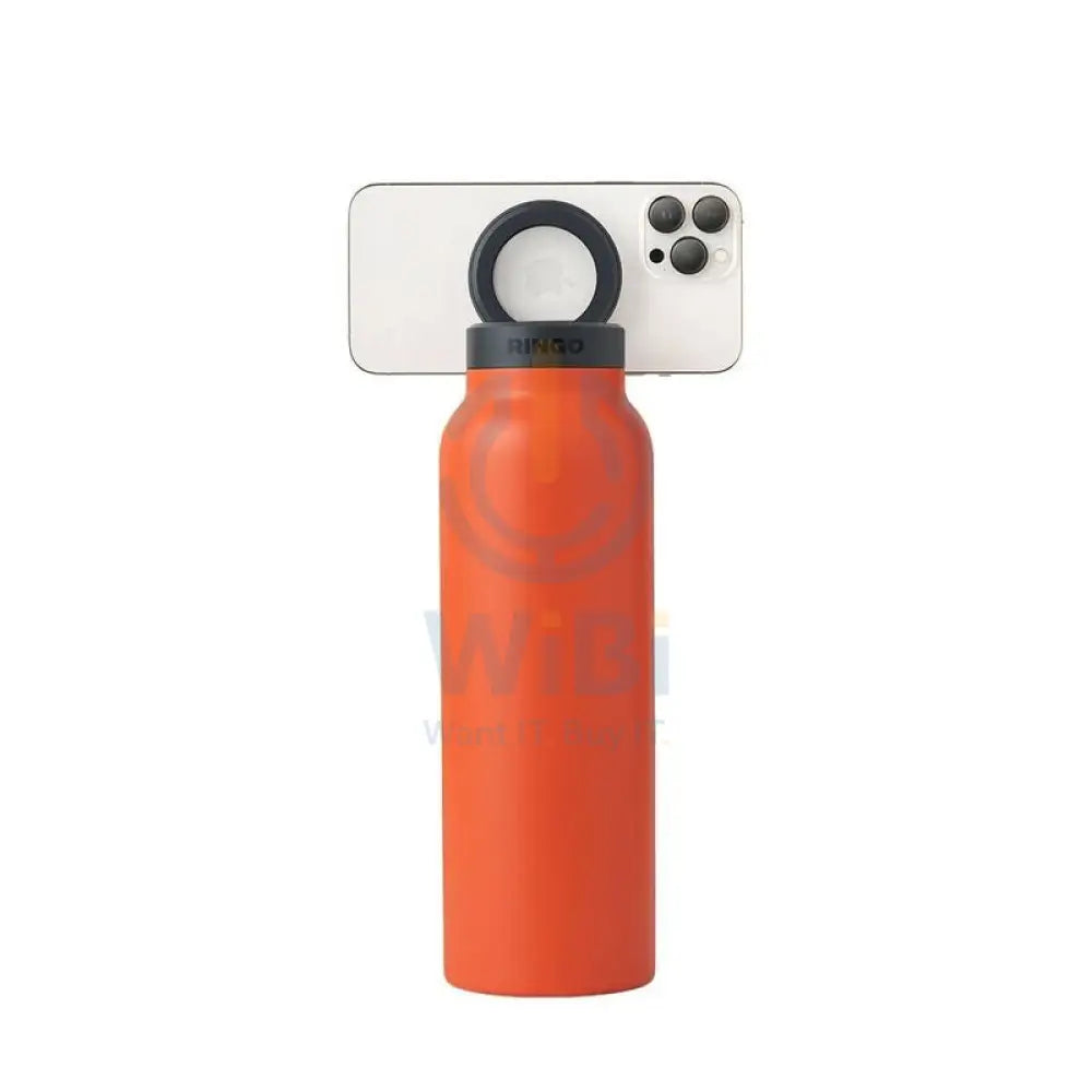 Ringo Insulated Water Bottle With Phone Holder - 950ml / Orange Accessories > Outdoor & Travel