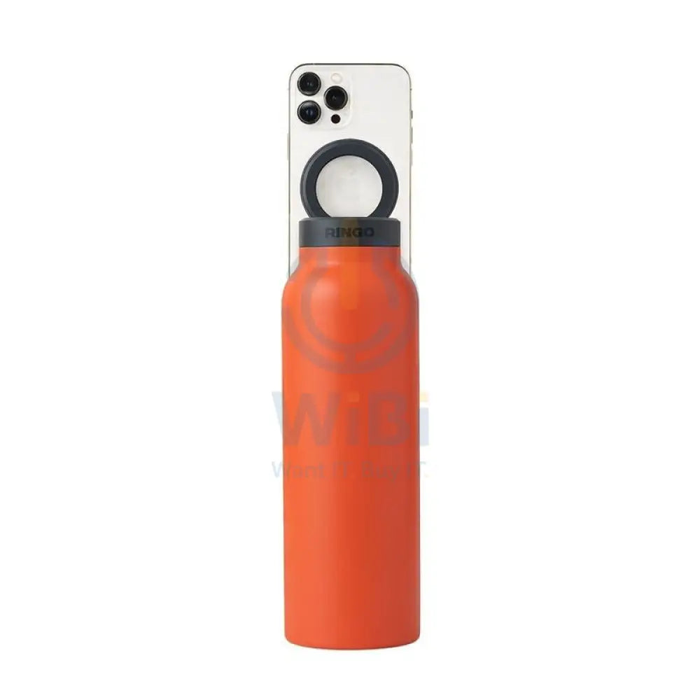Ringo Insulated Water Bottle With Phone Holder - 950ml / Orange Accessories > Outdoor & Travel