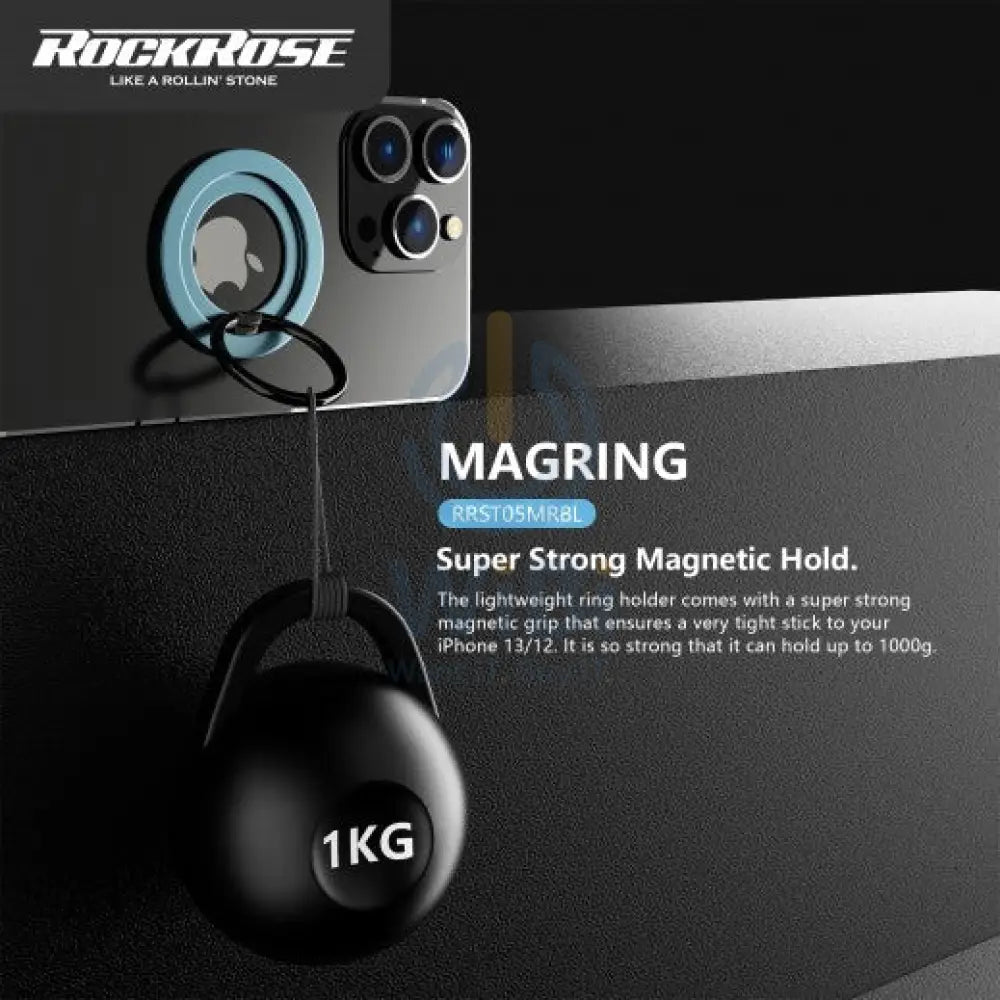 Rockrose Magnetic Phone Ring Holder - Sierra Blue Accessories > Mobiles & Tablets > Mobiles