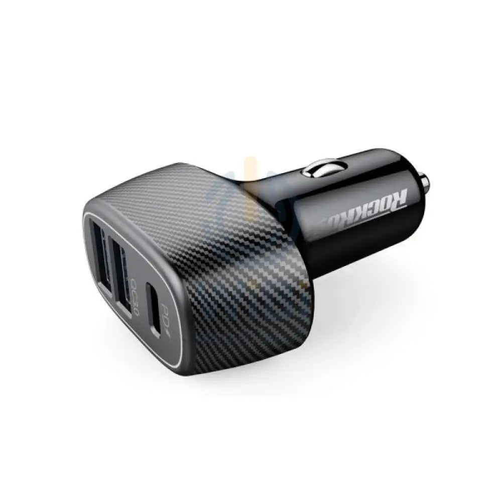 Rockrose Safari PQ2 PD & QC 3.0 3-Port Car Charger - Black Accessories > Power Adapters
