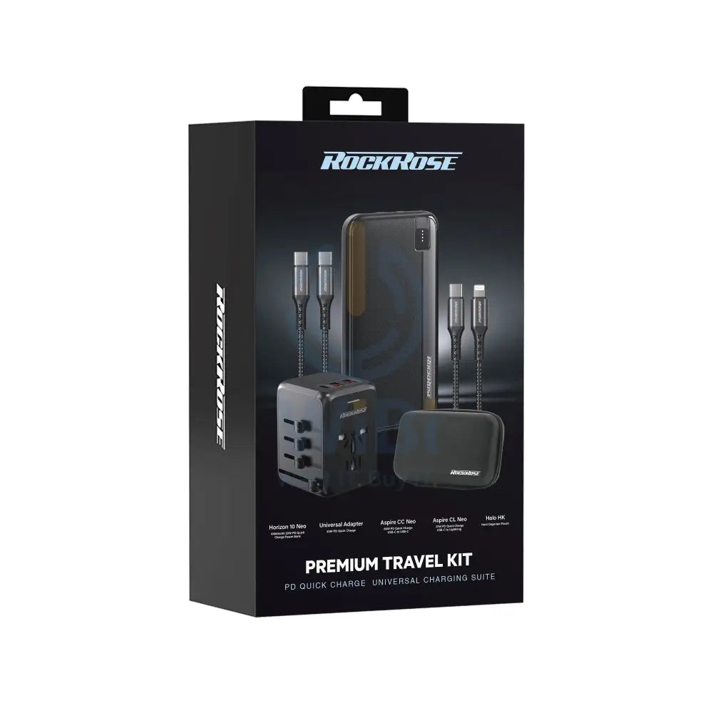 Rockrose Universal Charger Charge Power Bank Nylon-braided Cable - White Accessories > Cables & Converters