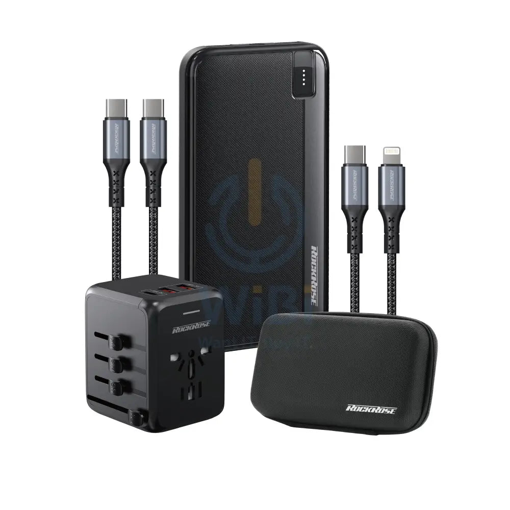 Rockrose Universal Charger Charge Power Bank Nylon-braided Cable - White Accessories > Cables & Converters