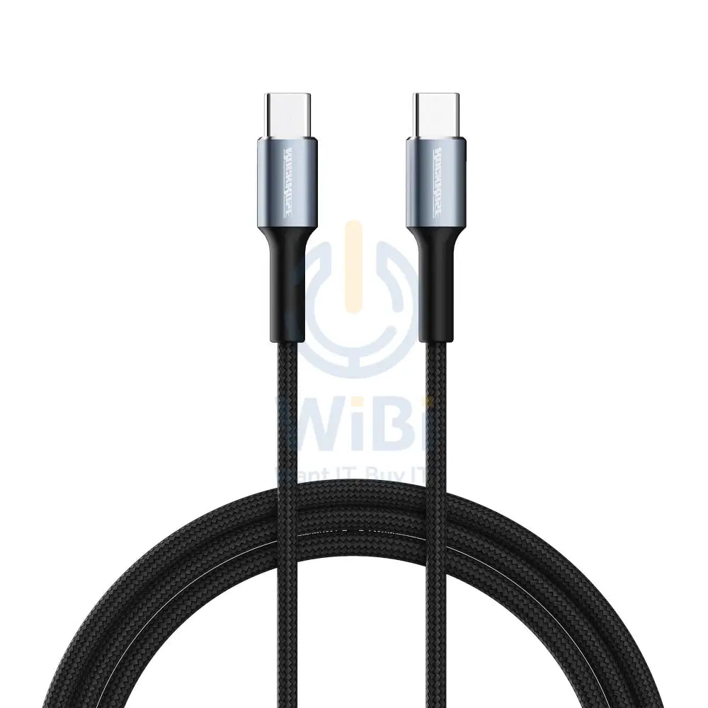 RockRose USB-C to USB-C Nylon-braided Cable - 3A / 60W / 1M / Black Accessories > Cables & Converters > Cables