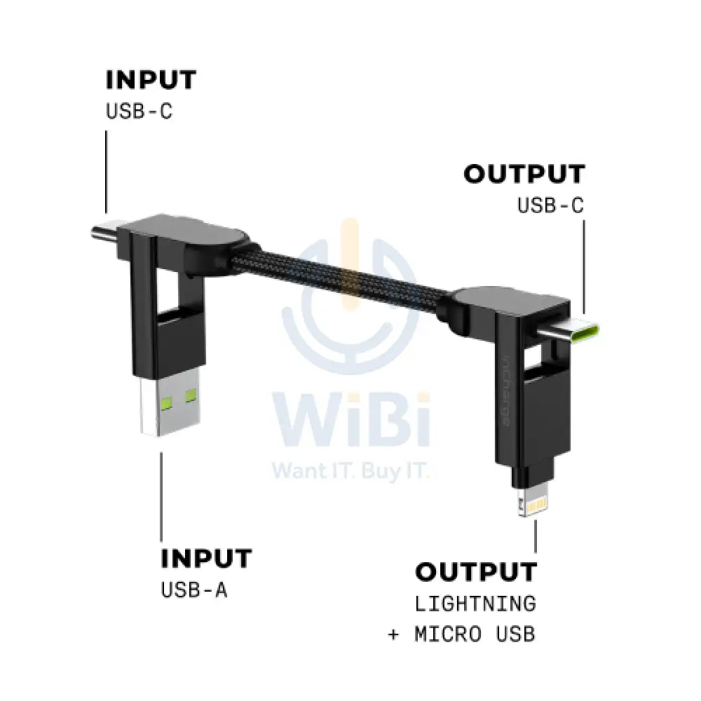 Rolling Square inCharge X - Black Accessories > Cables & Converters > Cables