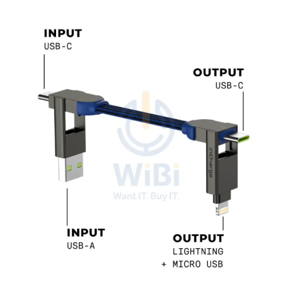 Rolling Square inCharge X - Blue Accessories > Cables & Converters > Cables