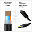 Rolling Square inCharge X Max - 1.5 Meter / Black Accessories > Cables & Converters > Cables