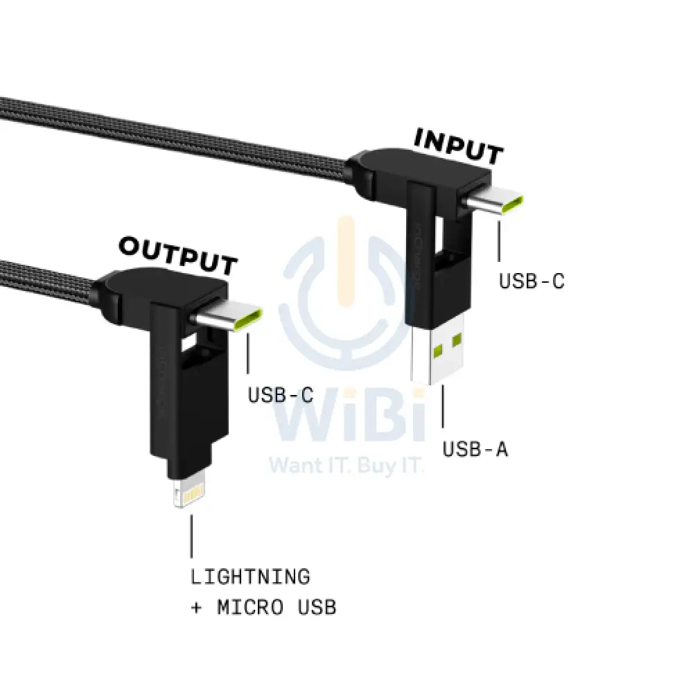 Rolling Square inCharge X Max - 1.5 Meter / Black Accessories > Cables & Converters > Cables