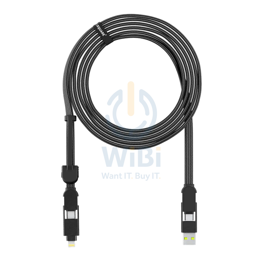 Rolling Square inCharge XL 3m - Black Accessories > Cables & Converters > Cables