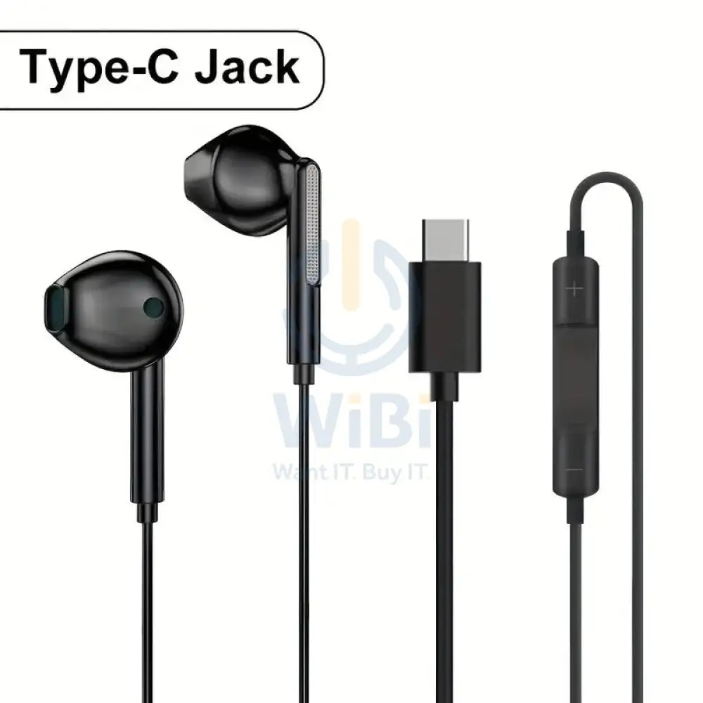 Royal Earphones - In-Ear / 1.2 Meter / USB-C / Black Accessories > Audio > Headphones