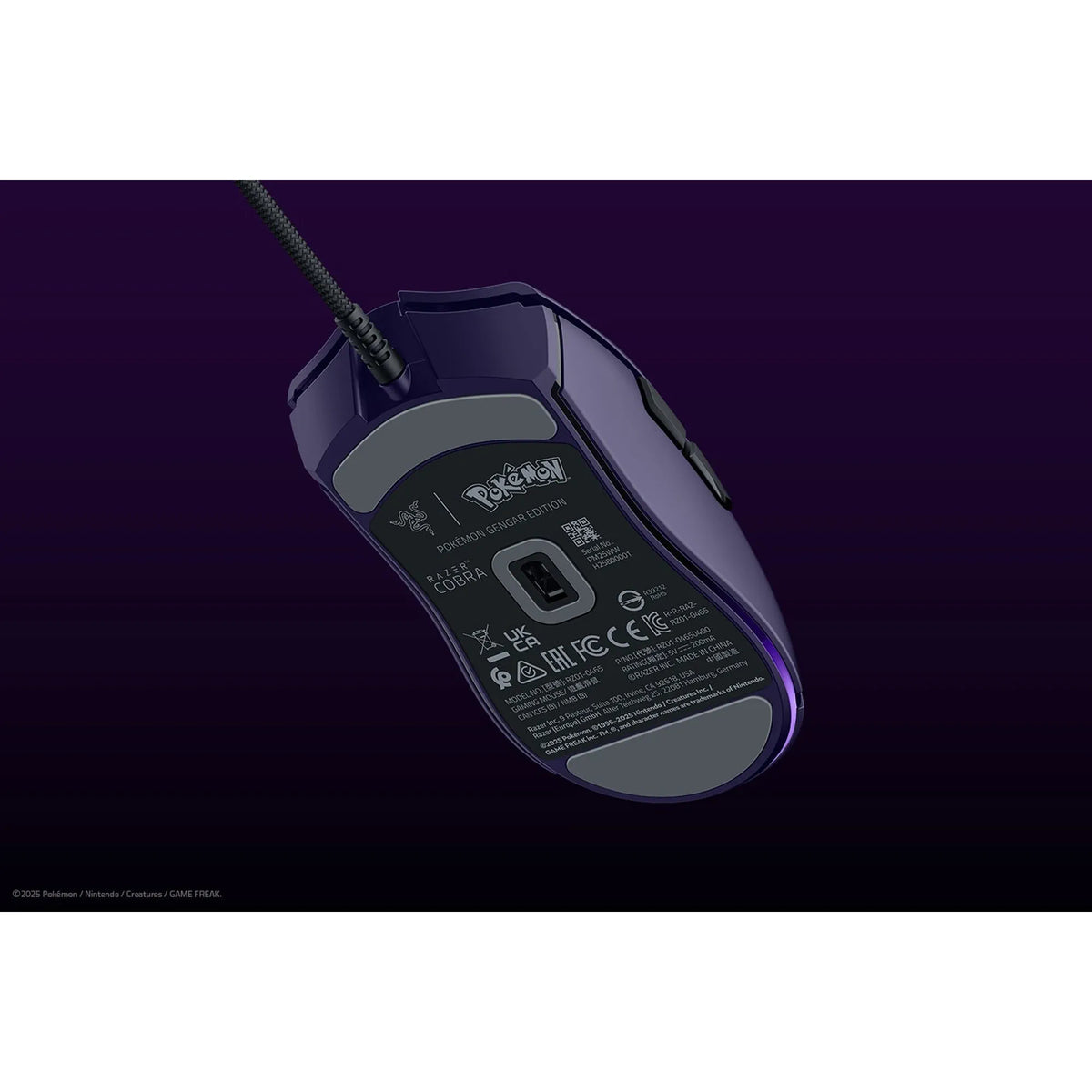 Razer Cobra Lightweight Optical Gaming Mouse with Chroma RGB Lighting - Pokémon Gengar Edition