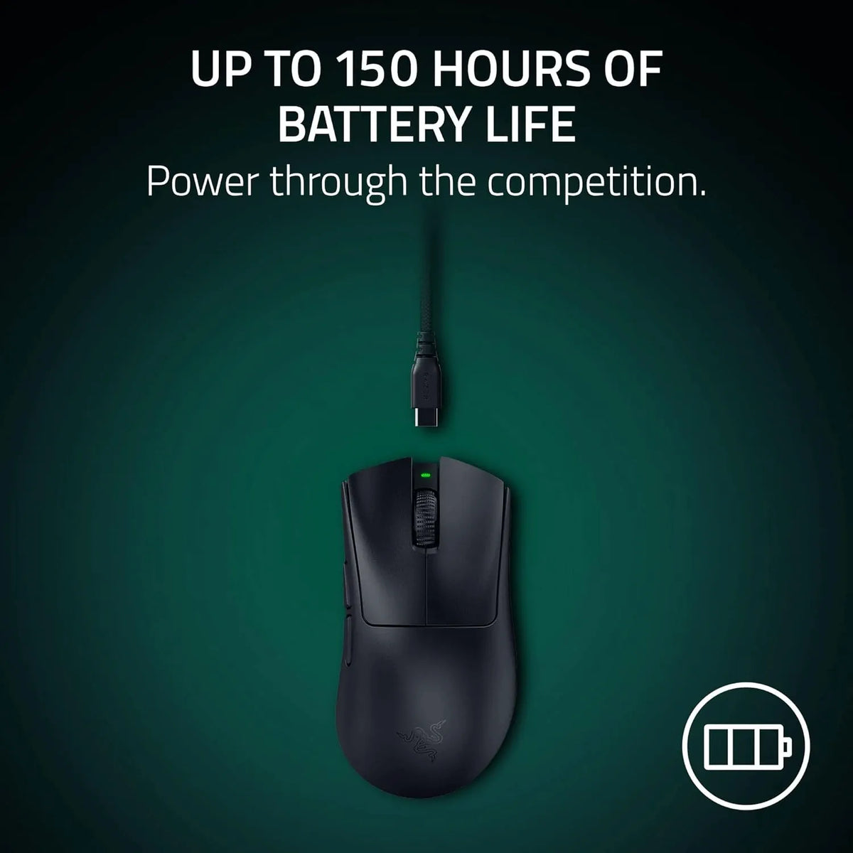Razer DeathAdder V4 Pro Lightweight Wireless Gaming Mouse - Black