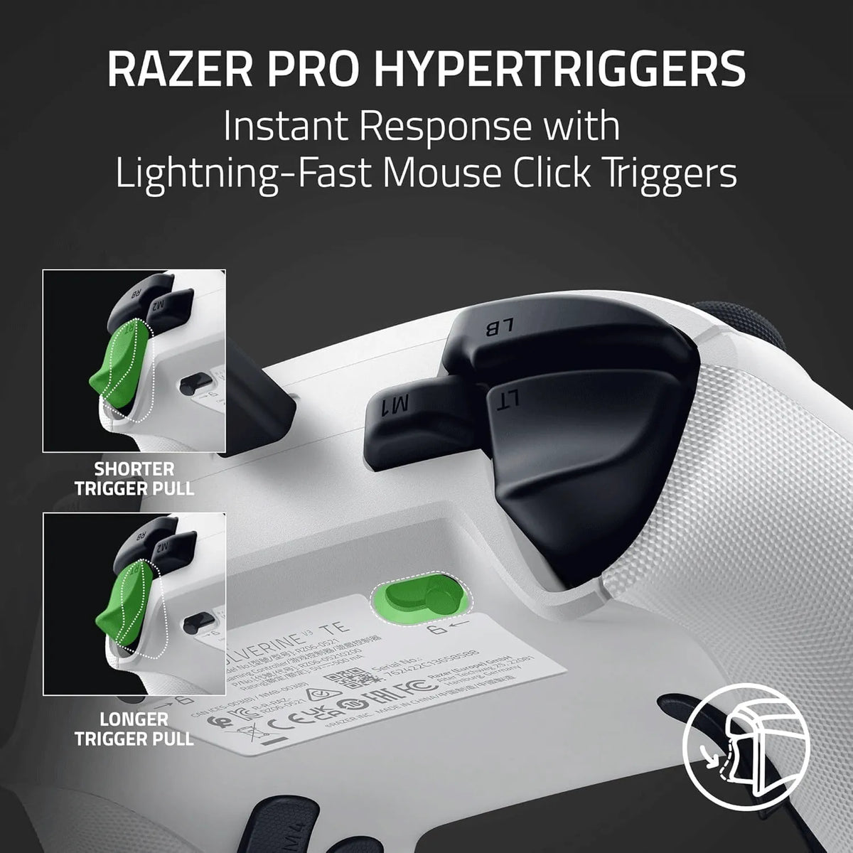 Razer Wolverine V3 Tournament Edition Wired Esports Controller- White
