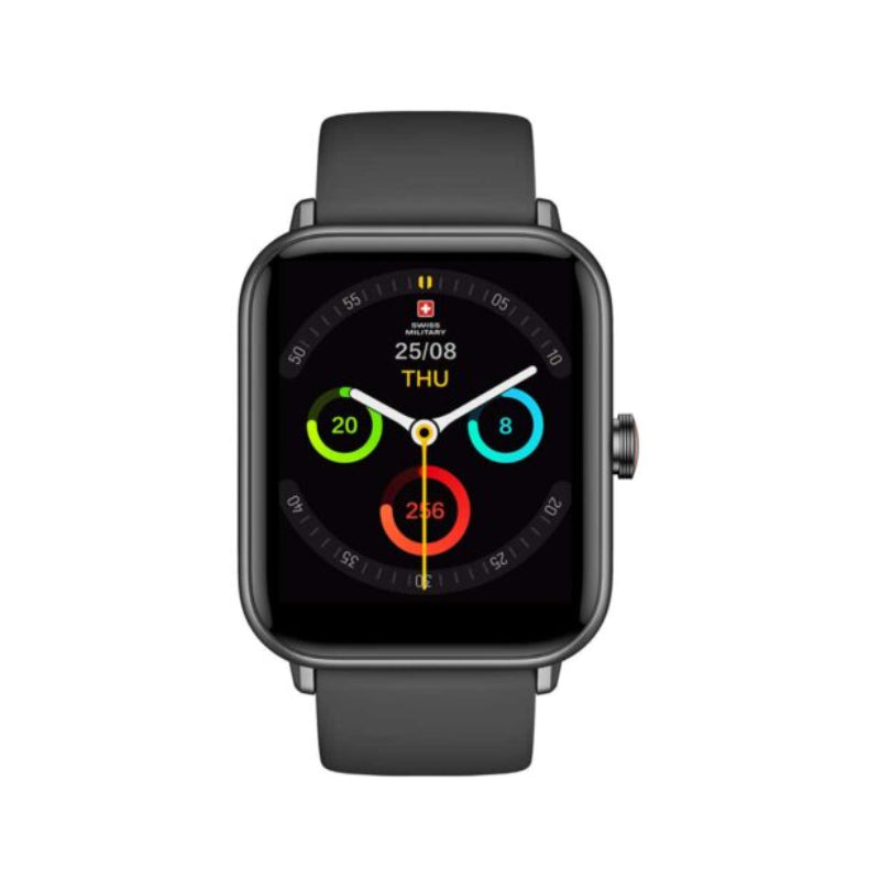 Swiss Military Alps Smart Watch Silicon Strap - Black Smart Watches
