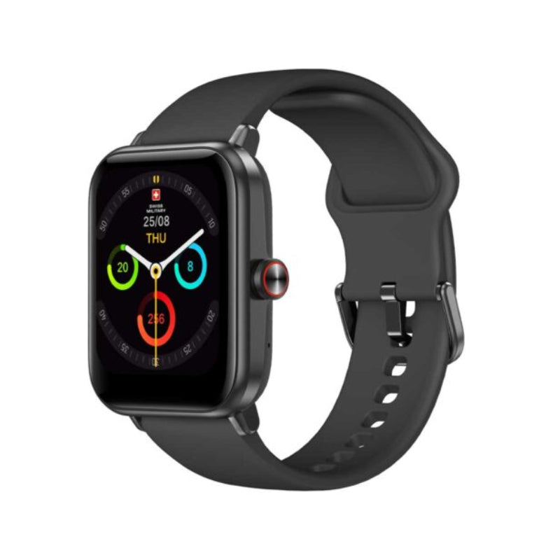 Swiss Military Alps Smart Watch Silicon Strap - Black Smart Watches