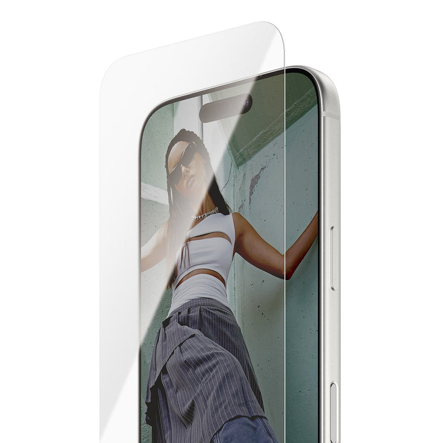PanzerGlass® EasyAligner silkprint Ultra- Wide Fit Screen Protector For iPhone 17 Pro - Clear