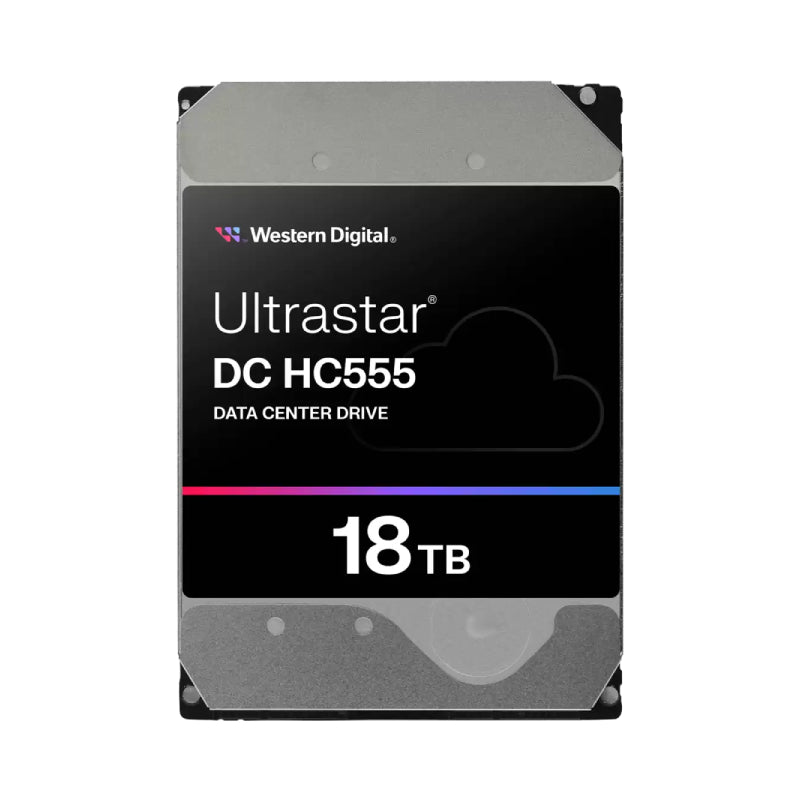 WD Ultrastar HC555 Data Center Hard Drive - 18TB / Up to 269MB/s / SATA-III / 7200 RPM / 512MB