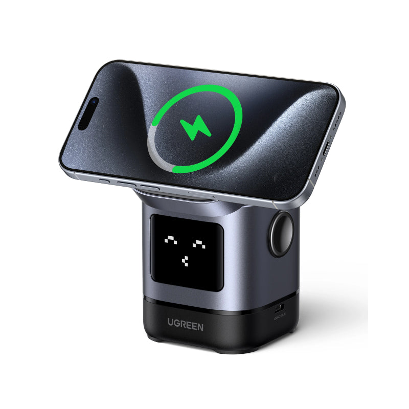 UGREEN Uno 2-in-1 Magnetic Wireless Charger - 20W / Space Grey