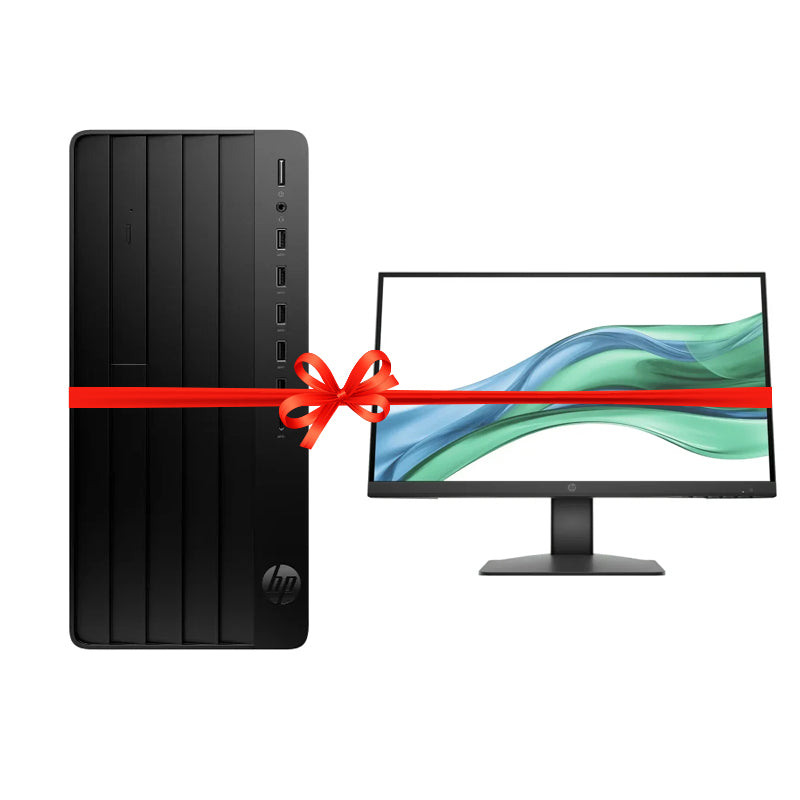 HP Pro Tower 290 G9 - i3-14100 / 8GB / 512GB (NVMe M.2 SSD) / + HP Series 3 Pro 322pe Monitor - 21.45" FHD / Up to 100Hz / HDMI 1.4/VGA - Bundle Offer