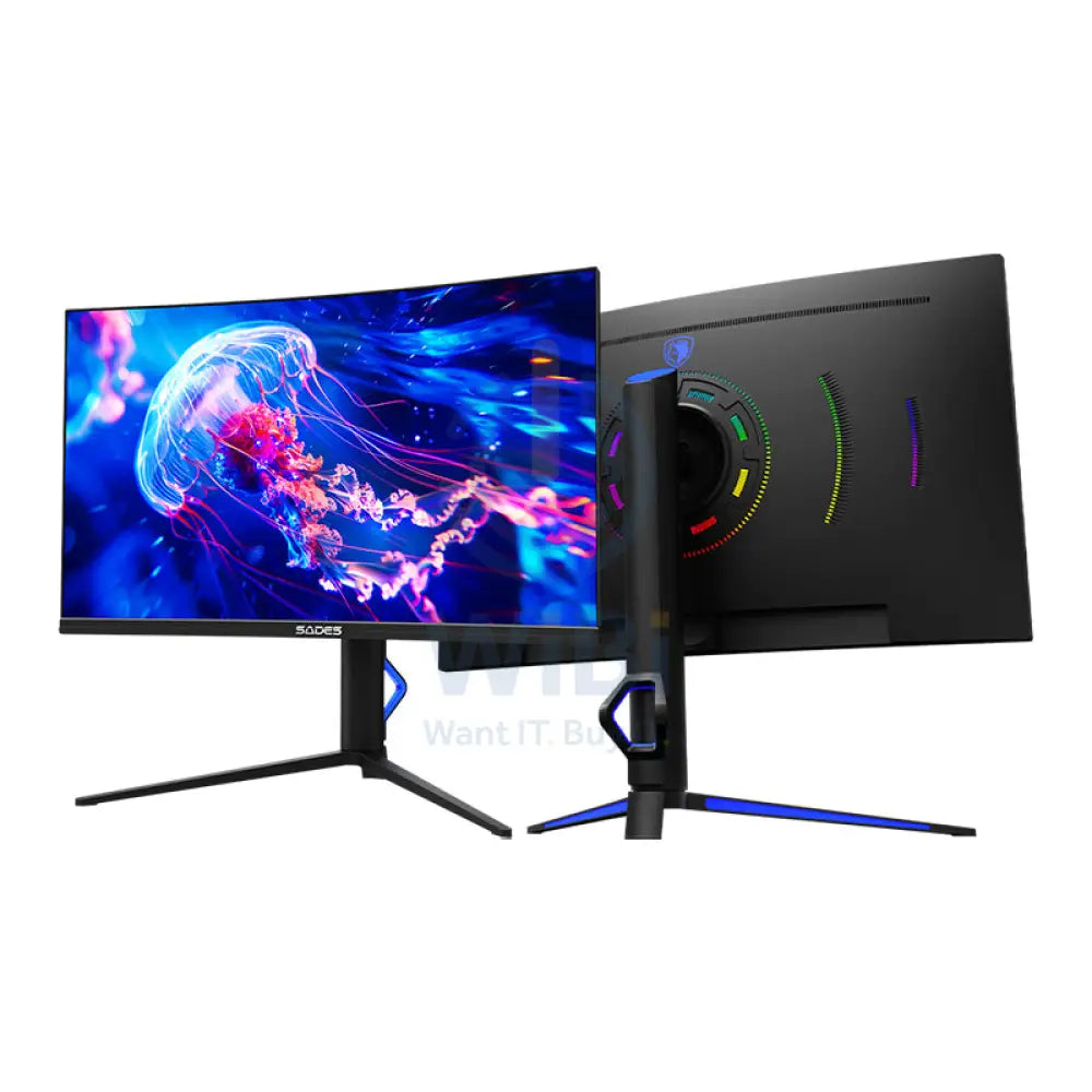 Sades Curved Gaming Monitor BX-Jellyfish - 27’’ FHD / 1080P / 280 Hz / DisplayPort / HDMI - Black Monitors & Projectors